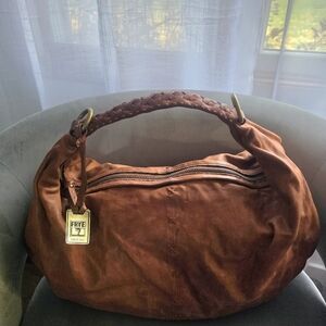 FRYE Oversized Tan Leather bag...like New Condition...never Used.